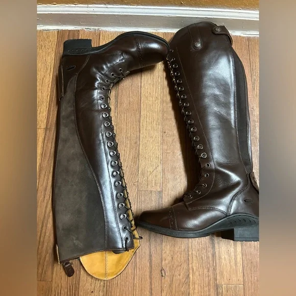 Women's Pink Lace Up Boots - Picture 6 of 10